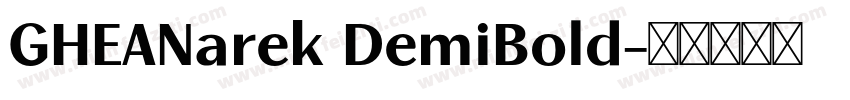 GHEANarek DemiBold字体转换